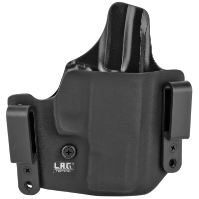 LAG Tactical Defender Series OWB/IWB Holster for Taurus PT111 Millennium G2 Models Right Hand Draw Kydex Construction Matte Black Finish