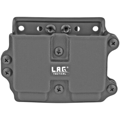 L.A.G Tactical M.C.S Double Pistol 9/40 Magazine Carrier Kydex Black Finish