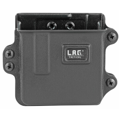 L.A.G Tactical Inc Single Rifle Magazine Carrier AR-10/M1A/FAL/SCAR-17/AICS SA Magazines Belt Clip Attachment System Kydex Construction Matte Black