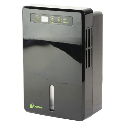 Lockdown Compact Automatic Dehumidifier 600ml Capacity Black