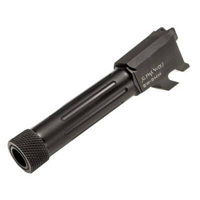 Lone Wolf Distributers AlphaWolf Drop In Threaded Replacement Barrel Smith & Wesson M&P Shield 9mm Luger 1/2x28 Thread Pitch Salt Bath Nitride Finish