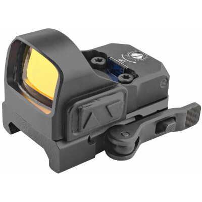 Meprolight MicroRDS Red Dot Micro Sight With Picatinny Rail Quick Detach Adapter and Backup Sights Black
