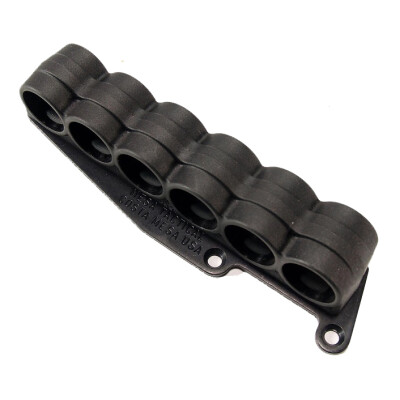 Mesa Tactical SureShell Polymer Shotshell Carrier Remington 12 Gauge Models 6 Shell Carrier Injection Molded Glass Filled Polymer Matte Black 94740