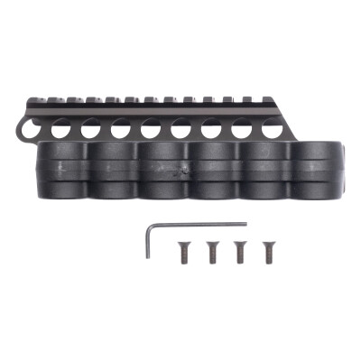 Mesa Tactical SureShell Poly Carrier and Rail for Mossberg 500/590/Maverick 88 6-Rounds