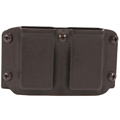 Mission First Tactical OWB Double Magazine Pouch Belt Mount Double Stack 9mm/40 S&W Magazines Polymer Black