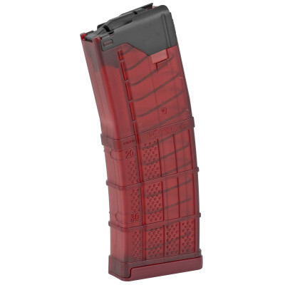 Lancer AR-15 L5 Advanced Warfighter Magazine .223 Rem/5.56 NATO 30 Rounds Polymer Translucent Red