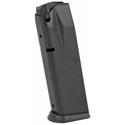 SIG Sauer P229 (Older Models) Magazine 9mm Luger 15 Rounds Polymer Base Plate Steel Blued