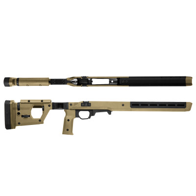 Magpul Pro Fixed Stock for Remington 700 Short Action Calibers M-LOK Modular Attachment Slots Full Billet Aluminum Skeleton Ambidextrous Flat Dark Earth Finish