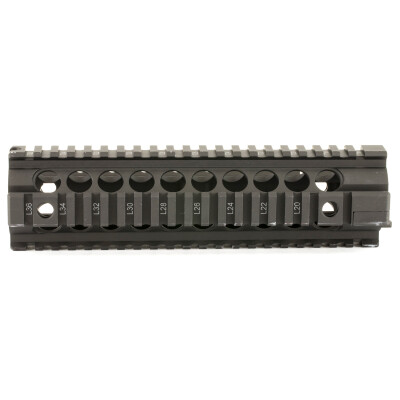Midwest Industries AR-15 Gen 2 Two Piece Free Float Mid-Length Hand Guard Quad Rail 6061 Aluminum Hard Coat Anodized Matte Black
