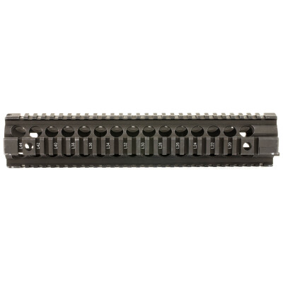 Midwest Industries AR-15 Gen 2 Two Piece Free Float Rifle Length Hand Guard Quad Rail 6061 Aluminum Hard Coat Anodized Matte Black