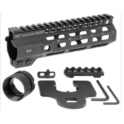 Midwest Industries AR-15 Combat Rail 7" One Piece Free Float Hand Guard M-LOK/Picatinny 6061 Aluminum Hard Coat Anodized Finish Matte Black