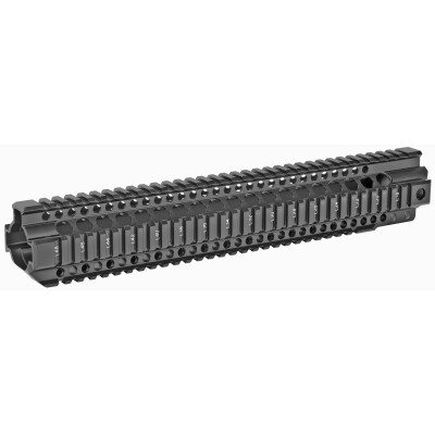 Midwest Industries AR-15 Combat Rail T-Series 14" One Piece Free Float Hand Guard 6061 Aluminum Hard Coat Anodized Matte Black Finish