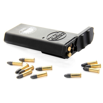 North American Arms Catch22 Belt Clip Ammo Carrier .22 Short/Long Rifle/Magnum Compatible Polymer Matte Black
