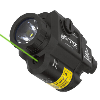 Nightstick Compact Weapon Mounted Light with Green Laser 650 Lumens