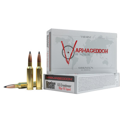 Nosler Varmageddon 6.5 Creedmoor Ammunition 20 Rounds PT Flat Base 90 Grain