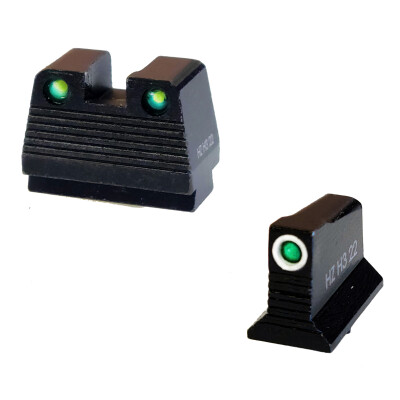 HIVIZ Co-Witness Tritium Sights for Glock MOS 9/40/357