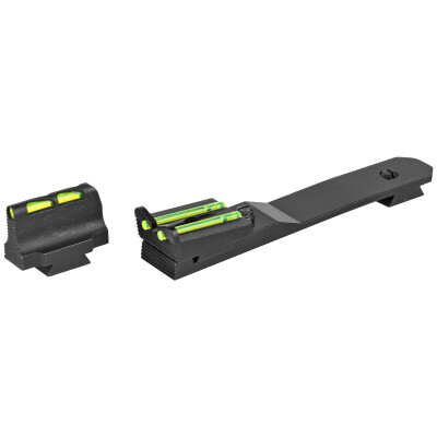 Hi-Viz Henry Rifle Fiber Optic Sight Set Red/Green/White Adjustable Rear Sight Steel Black HHVS570