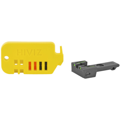 HiViz Rear Fiber Optic Sight For Ruger Revolver Adjustable Rear Sight Steel Black
