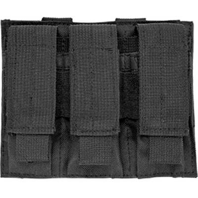 VISM Triple Pistol Magazine Pouch MOLLE Black