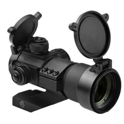 NCStar Tactical Red Dot Sight 30mm Tube 3 MOA Dot Red/Green/Blue Cantilever Weaver Mount Included Matte Black Finish