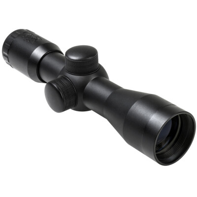 NcSTAR Compact 4x30mm Riflescope P4 Sniper Reticle 1" Tube 0.25 MOA per Click Fixed Parallax Aluminum Anodized Black