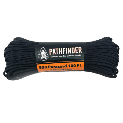Pathfinder 7-Strand 550 Paracord 100' Black