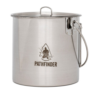 Pathfinder 64 oz Bush Pot and Lid Set Stainless Steel
