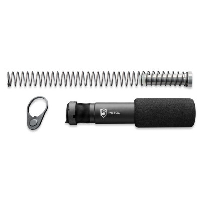 Phase 5 Weapons Systems AR-15 Pistol Buffer Tube Complete Assembly Aluminum Matte Black