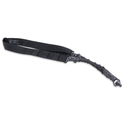 Phase 5 Single Point Bungee Sling with MOLLE Attachment Point Heavy Duty Elastic Shock Cord Reinforced QD Push Button Matte Black