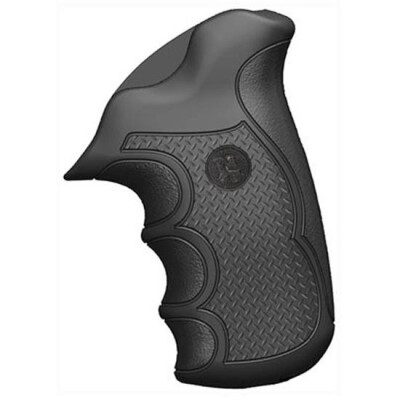 Pachmayr Diamond Pro Checkered Grips For Ruger LCR Rubber Black 02482