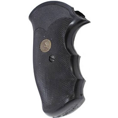 Pachmayr Gripper Grip S&W K, L Frame Round Butt Revolver Finger Groove Rubber Black 03266