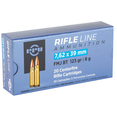 Prvi Partizan PPU 7.62x39 Ammunition 840 Rounds 123 Grain Full Metal Jacket 2350fps