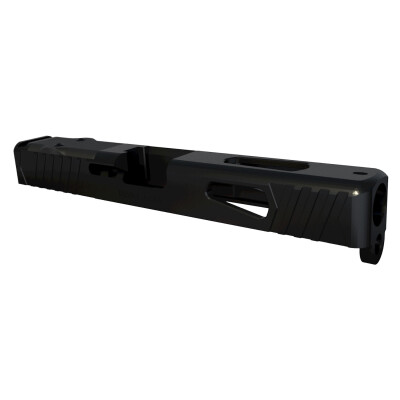 Rival Arms Slide for Glock 17 Gen 3 Models DOC Optic Cut CNC Machined 17-4PH Stainless Steel Billet Matte Black Finish