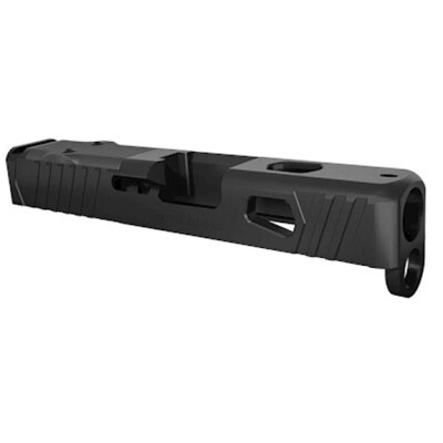 Rival Arms Slide for Glock 26 Gen 3/Gen4 Models DOC Optic Cut CNC Machined 17-4PH Stainless Steel Billet Matte Black Finish