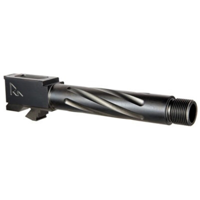 Rival Arms Barrel for Glock 17 Gen 3/4 Models 9mm Luger Fluted/Threaded 1/2x28 416R Stainless Steel PVD Coating Black Finish