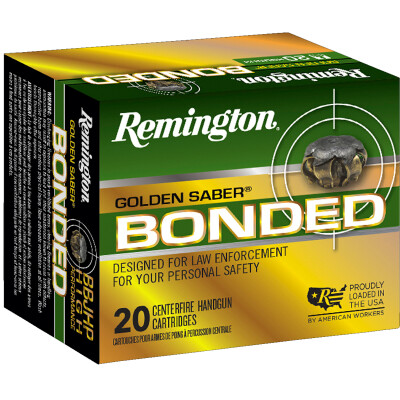 Remington Golden Saber .45 ACP Ammunition 20 Rounds Bonded Brass JHP 230 Grain