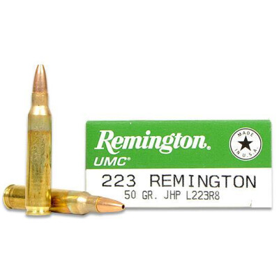 Ammo .223 Rem. Remington UMC Jacketed Hollow Point 50 Grain 3425 fps 200 Round Case