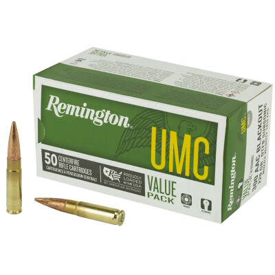 Remington UMC .300 AAC Blackout Ammunition 50 Rounds OTFB 220 Grain