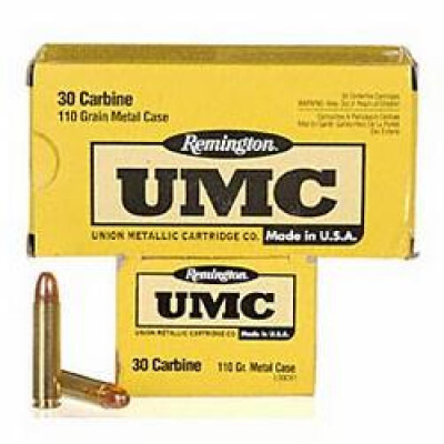 Ammo .30 Carbine Remington UMC Metal Case 110 Grain 1990 fps 500 Rounds