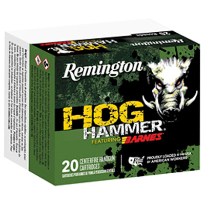 Remington Hog Hammer 44 Magnum Ammunition 20 Rounds Barnes XPB Copper HP 225 Grain