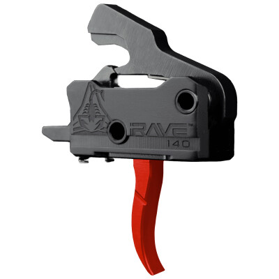 RISE Armament RAVE 140 AR-15 Curved Trigger Red