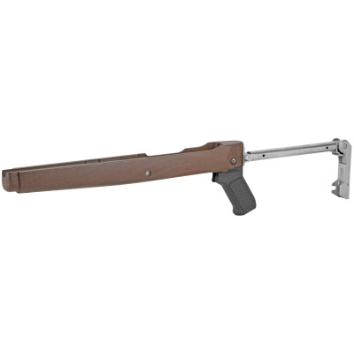 Samson B-TM Folding Stock For Ruger 10/22 Walnut And Stainless Steel