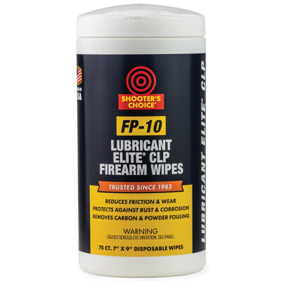 Shooter's Choice FP-10 Lubricant Elite CLP Wipes 75pk