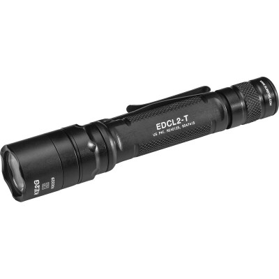 SureFire Everyday Carry Light 2 Flashlight 1200 Lumens 2x CR123A Batteries Dual-Output LED Tail Cap Switch Aluminum Body Black