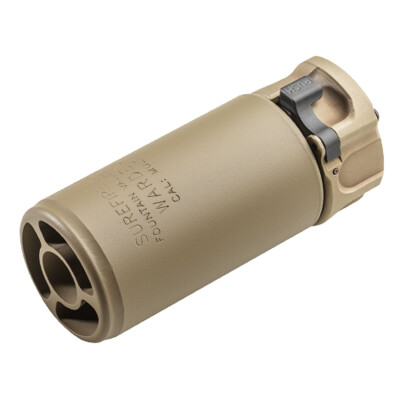 Surefire Warden Blast Diffuser Fits Surefire SOCOM Series Muzzle Devices Fast-Attach System Stainless Steel Body Cerakote Finish Flat Dark Earth