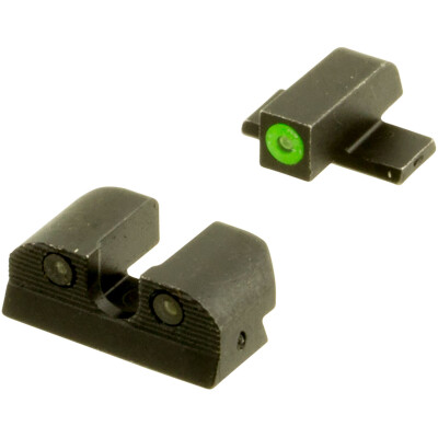 SIG Sauer X-Ray 3 Day/Night Sight Set #6 Green Ring Front and #8 Black Ring Rear Tritium Three Dot Sights U-Notch Steel Black SOX10002