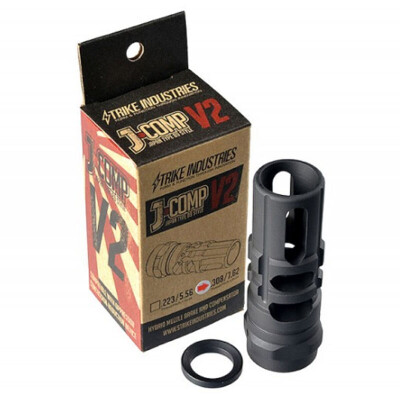Strike Industries .308 AR JCOMP V2 .308 Winchester/7.62 NATO 5/8"x24 Thread Pitch Steel Matte Black SI-JCOMP2-308/7.62