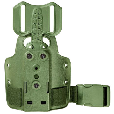 Safariland Model 6004-25 Single Strap Leg Shroud with Drop Flex Adapter OD Green