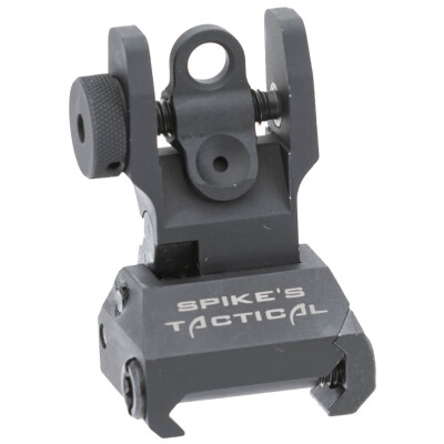 Spike's Tactical Folding Rear Sight Dual Diopter Picatinny Mount Aluminum Black