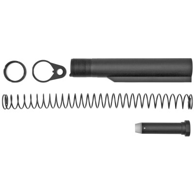 San Tan Tactical AR-15 Carbine Buffer Tube Kit Mil-Spec Diameter Enhanced QD Endplate Matte Black